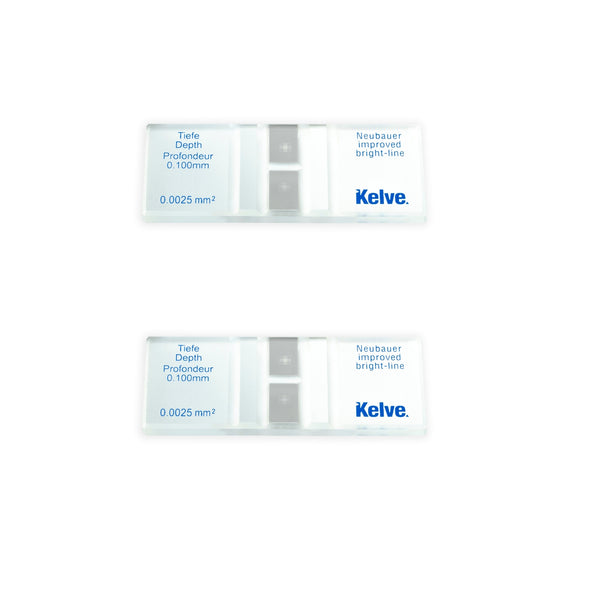 Camara de Neubauer Hematocitometro Linea Brillante Paq C/2 Kelve