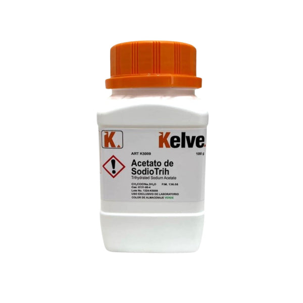 Acetato de Sodio Trihidratado 100 Gramos Kelve