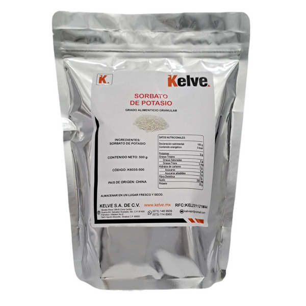Sorbato de Potasio Granular 500 Gramos Kelve