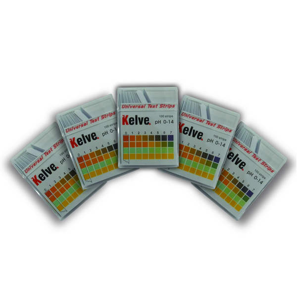 Papel Ph Universal 0-14 Medidor En Tiras Paquete 5 Cajas Kelve
