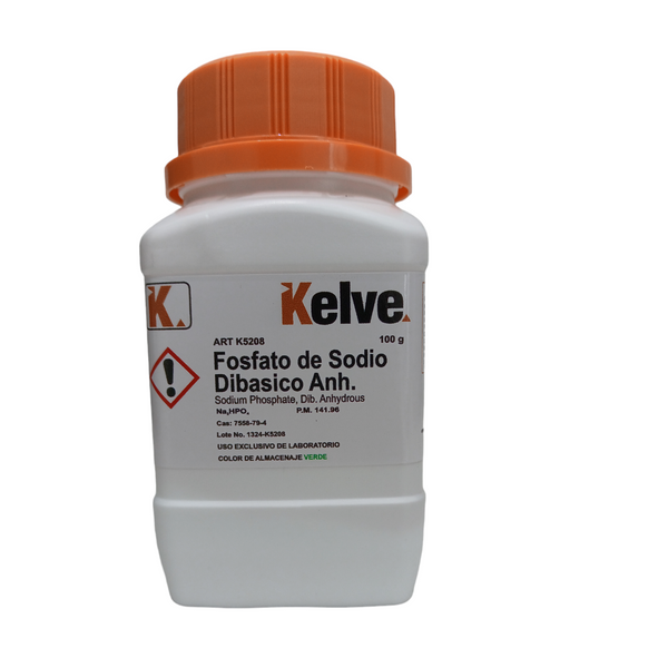 Fosfato de Sodio Dibasico Anhidro 100 Gramos Kelve
