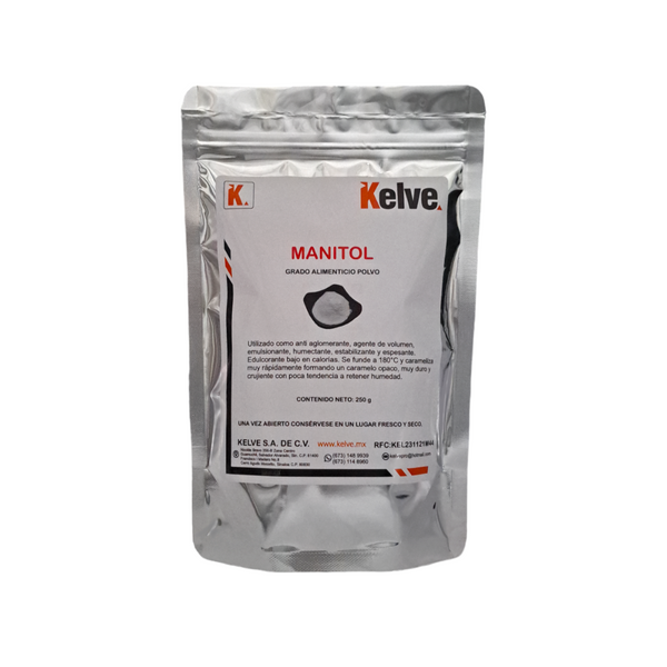 Manitol Grado Alimenticio 250 Gramos Kelve