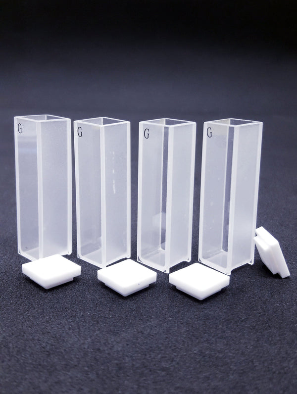 Celda de Vidrio para Espectofotómetro Paquete con 4 Piezas Labomed