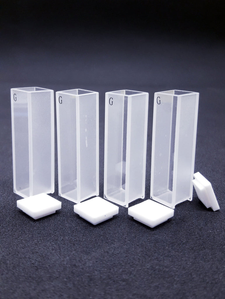 Celda de Vidrio para Espectofotómetro Paquete con 4 Piezas Labomed