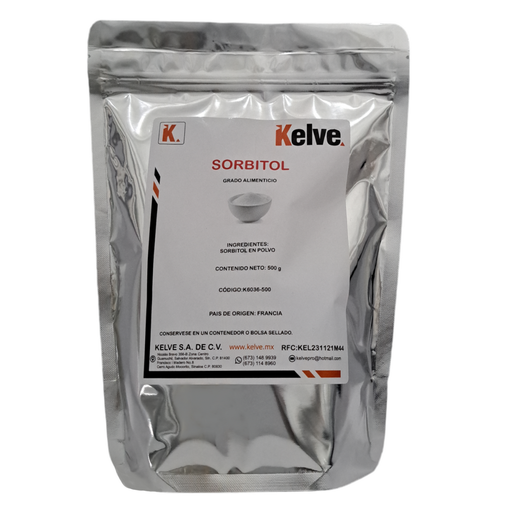 Sorbitol En Polvo 500 Gramos Kelve