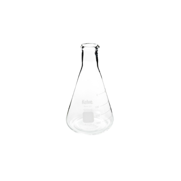 Matraz Erlenmeyer 500 Ml Vidrio Kelve