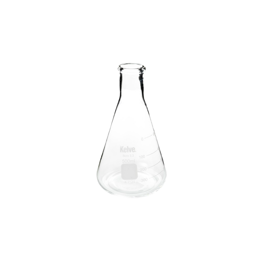 Matraz Erlenmeyer 500 Ml Vidrio Kelve