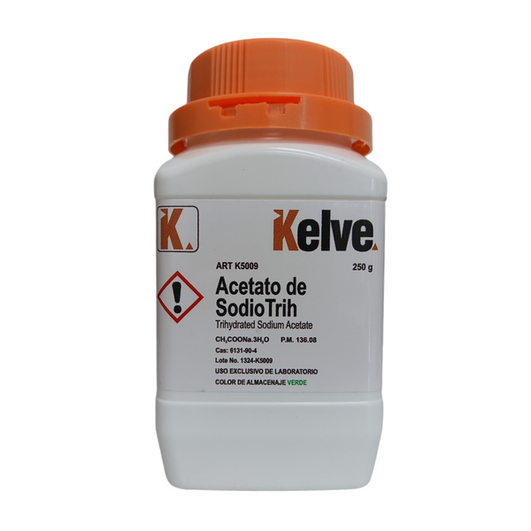 Acetato de Sodio Trihidratado 250 Gramos Kelve