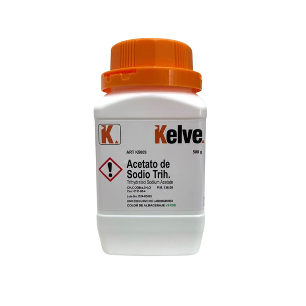 Acetato de Sodio Trihidratado 500 Gramos Kelve