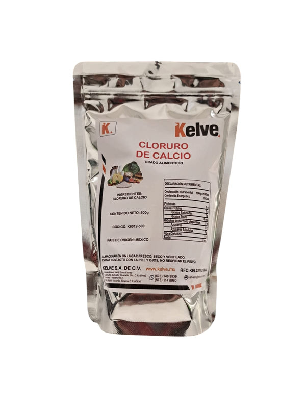 Cloruro de Calcio Grado Alimenticio 500 Gramos Kelve