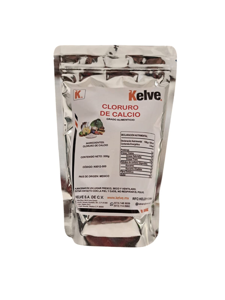 Cloruro de Calcio Grado Alimenticio 500 Gramos Kelve