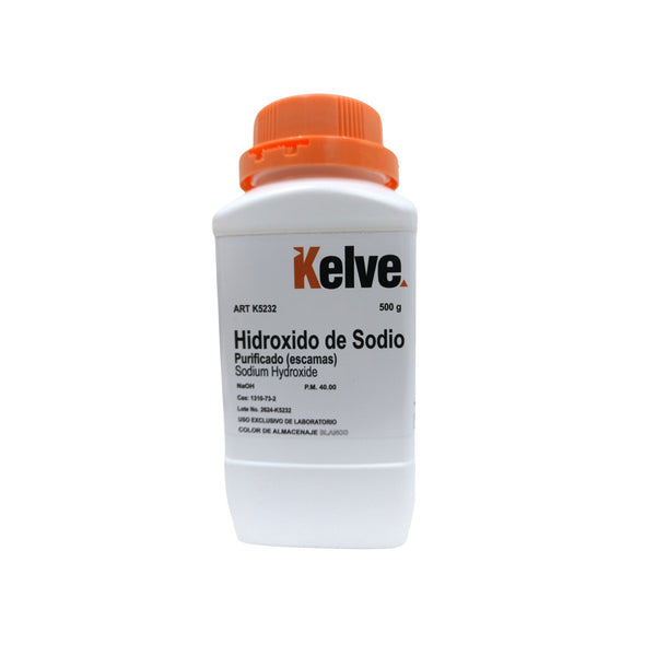 Hidróxido de Sodio (purificado) 500 Gramos Kelve