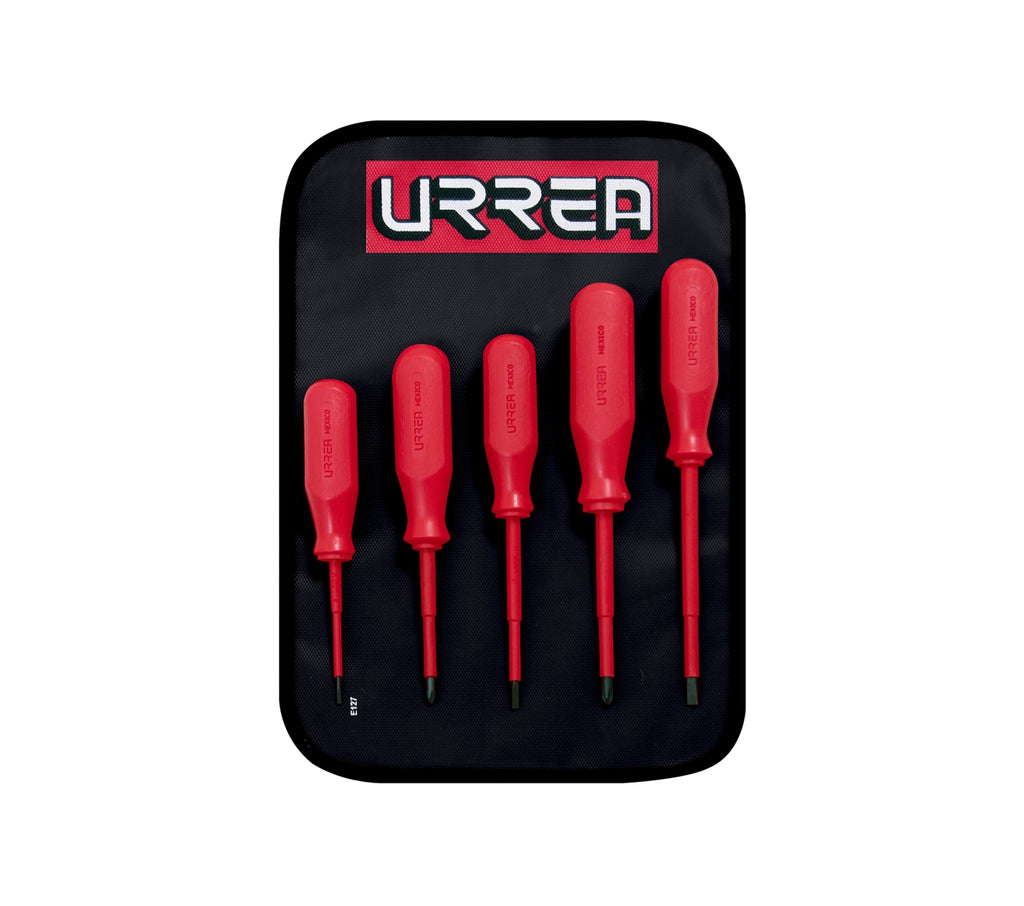 Juego 5 Desarmadores Aislados 1000v 9700c Urrea-h