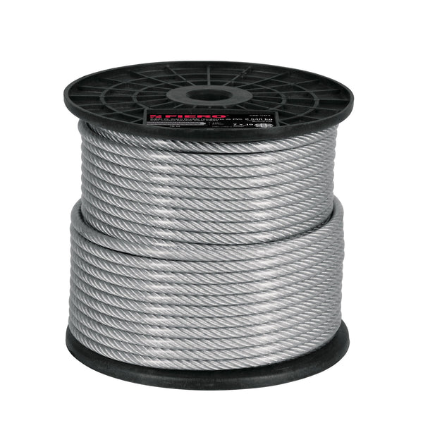 Cable Acero Recubierto Pvc 1/4 7x19 Hilos 75 Mt 44224 Fiero