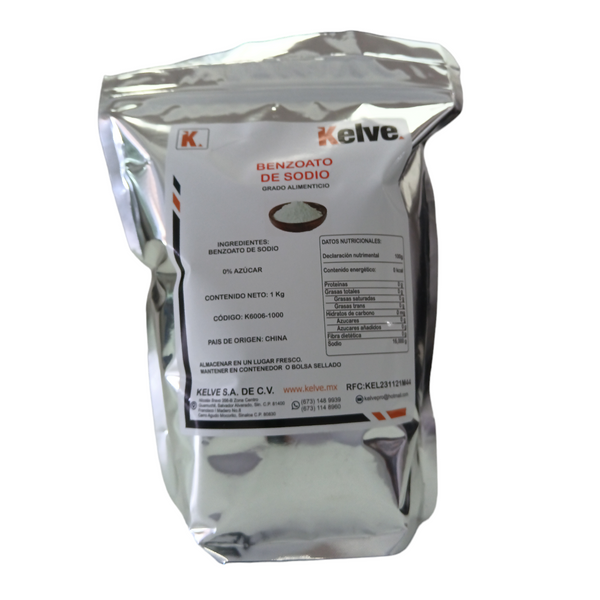 Benzoato de Sodio 1 Kilogramo Kelve