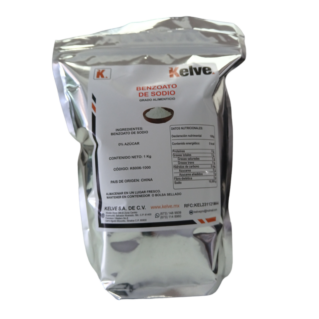 Benzoato de Sodio 1 Kilogramo Kelve