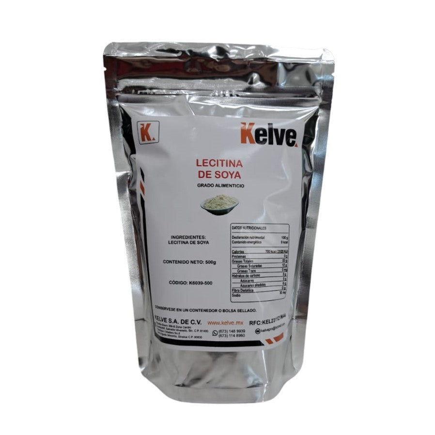 Lecitina de Soya Polvo 500 Gramos Kelve