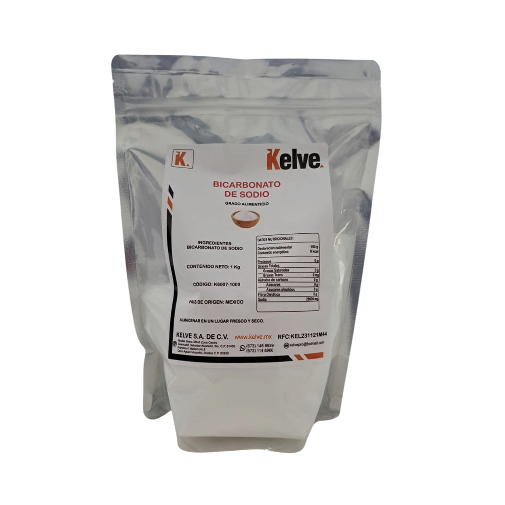 Bicarbonato de Sodio Grado Alimenticio 1 Kilogramo Kelve