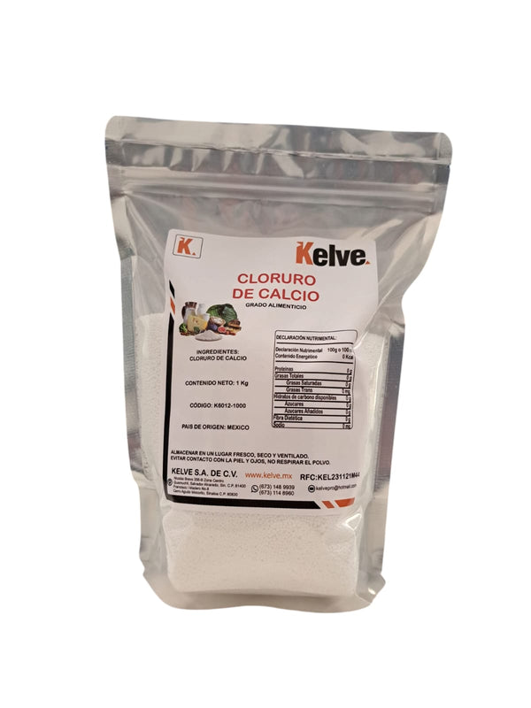 Cloruro de Calcio Grado Alimenticio 1 Kilogramo Kelve