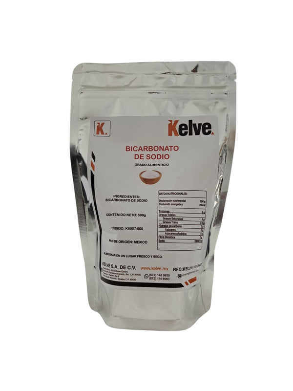 Bicarbonato de Sodio Grado Alimenticio 500 Gramos Kelve