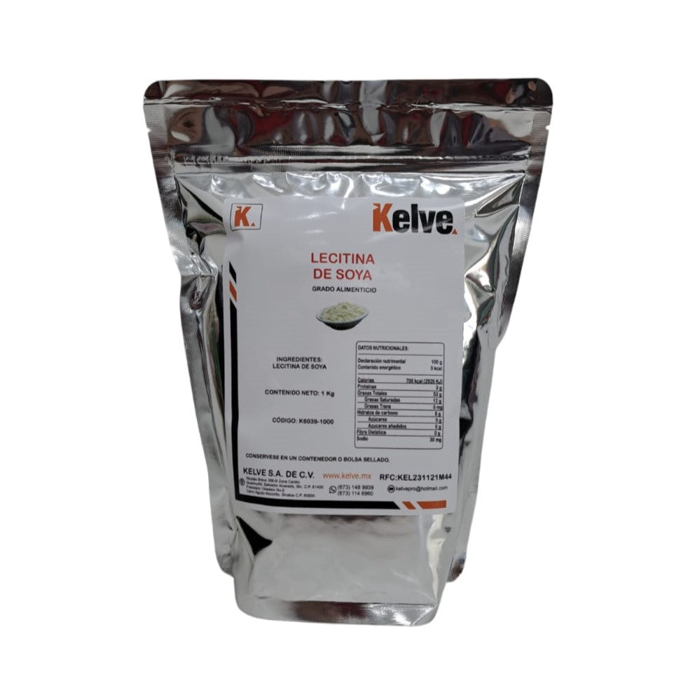 Lecitina de Soya Polvo 1 Kilogramos Kelve