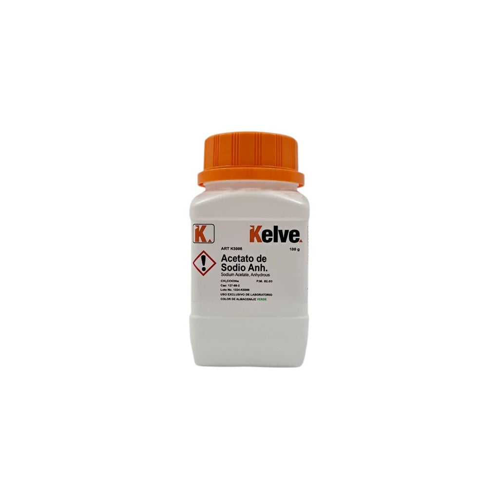 Acetato De Sodio Anhidro 100 Gramos Kelve