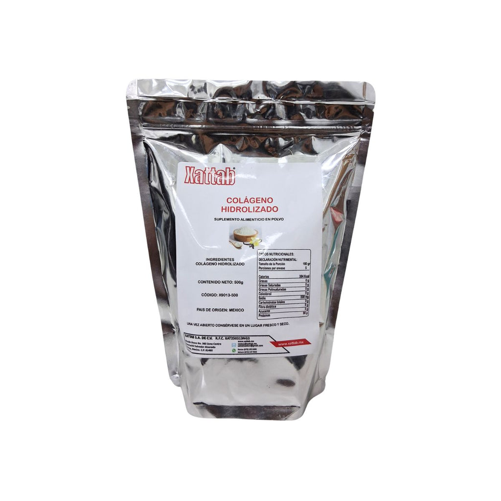 Colágeno Hidrolizado 500gr – Péptidos de Colágeno de Alta Pureza para Suplementación, Nutrición y Bienestar | Xattab