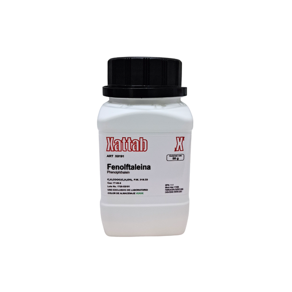 Fenolftaleína 50g — Indicador de pH para Laboratorio | Xattab