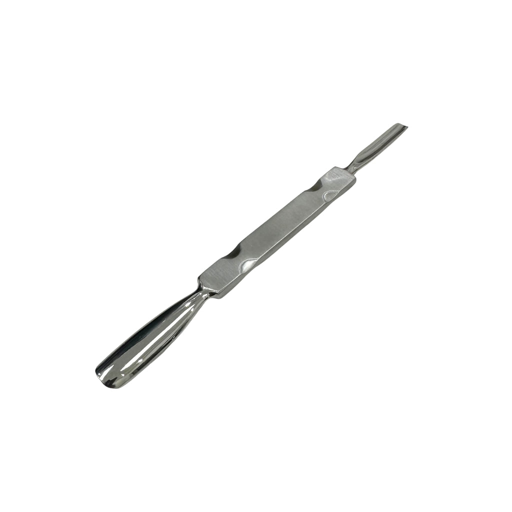 Empujador de Cutícula Nail Pusher Flat SM-3010 de Acero Inoxidable 140 mm | Herramienta para Manicure y Cuidado de Uñas