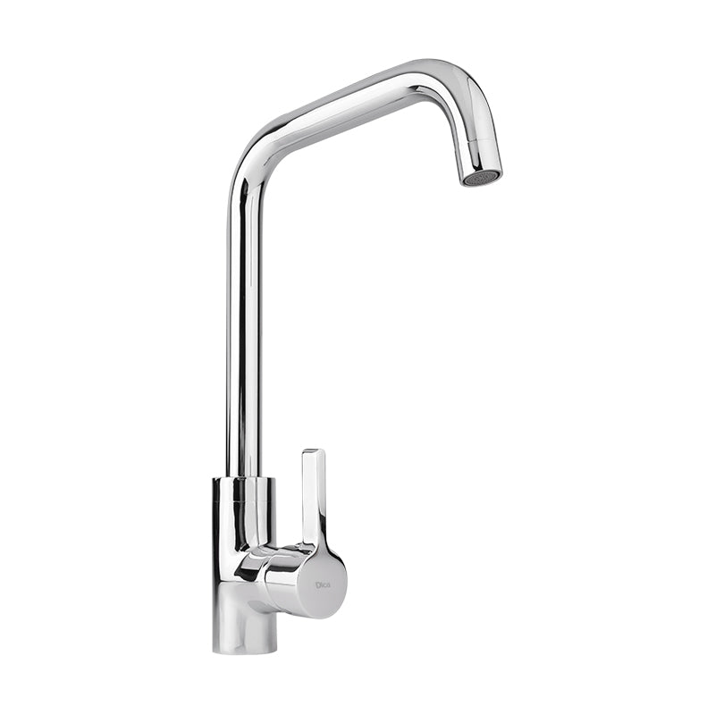 Llave Monomando Corto Ecológico para Fregadero Cromo Dica 4090