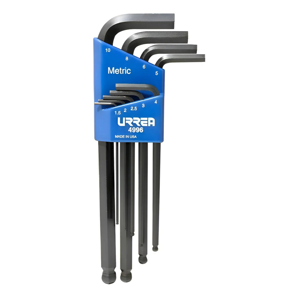 Juego 9 Llaves Hexagonales L Métricas Punta Bola 4996 Urrea-h