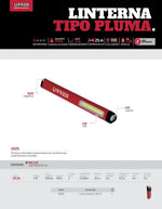 Linterna LED Tipo Pluma Recargable Urrea LPL30 300 lm | Lámpara Portátil Profesional para Trabajo e Inspección - vista 2