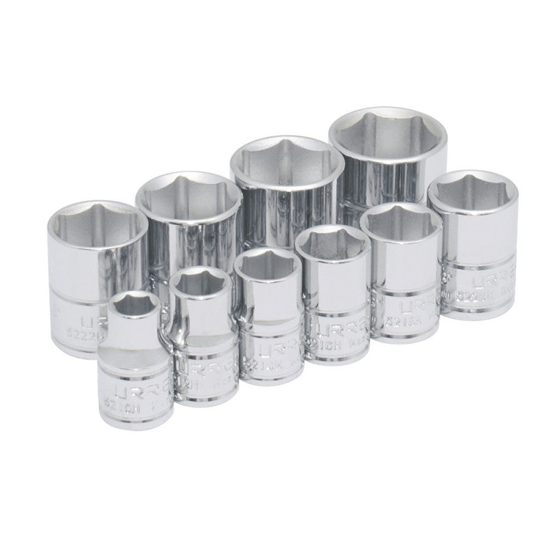 Urrea 52122 Juego de 10 Dados Métricos 3/8 – Set Profesional