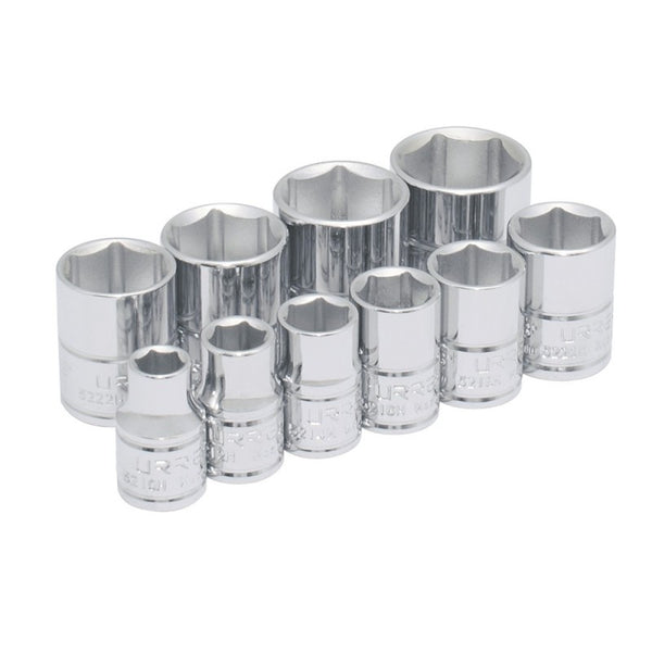 Urrea 52122 Juego de 10 Dados Métricos 3/8 – Set Profesional
