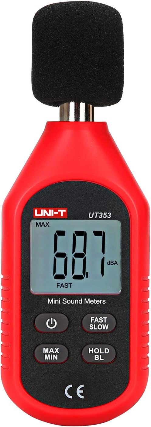 Mini Sonómetro Digital UNI-T UT353 | Medidor de Nivel de Ruido en Decibeles dB para Ambiente, Industria y Oficina