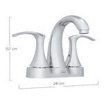 Mezcladora Para Lavabo 68yz 4 Pulg Cromo Urrea -V - Vista 3