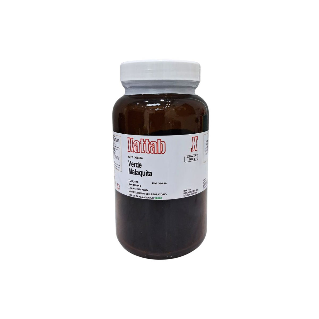 Verde Malaquita 100gr - Colorante y Reactivo para Laboratorio, Microscopía y Análisis Químico | Xattab
