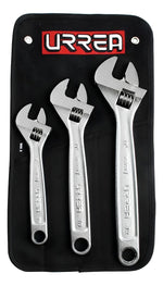 Juego De 3 Llaves Ajustables Cromadas Urrea-h - vista 1