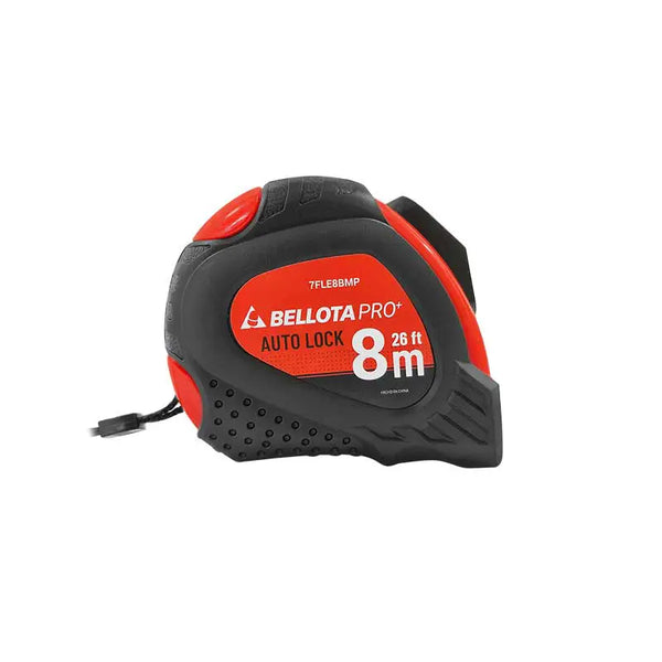 Bellota Flexómetro Antiimpacto 8 Metros 25mm con Cinta Resistente 7FLE8BMP