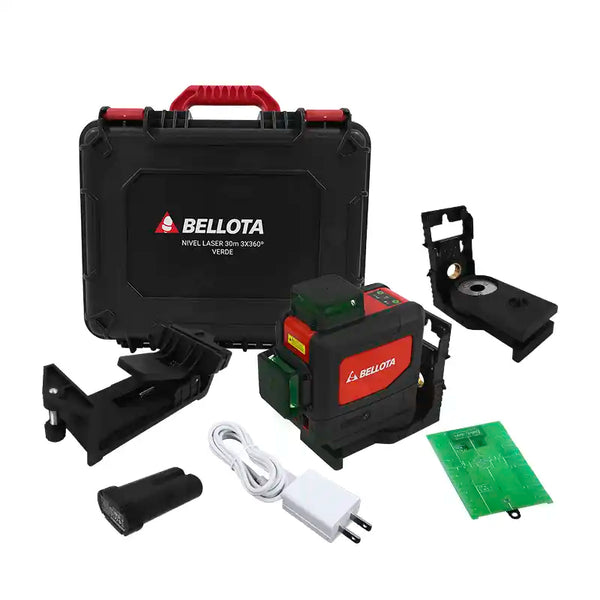 Nivel Láser Verde Bellota 7NIVELLASER30M 30 m con Accesorios Incluidos
