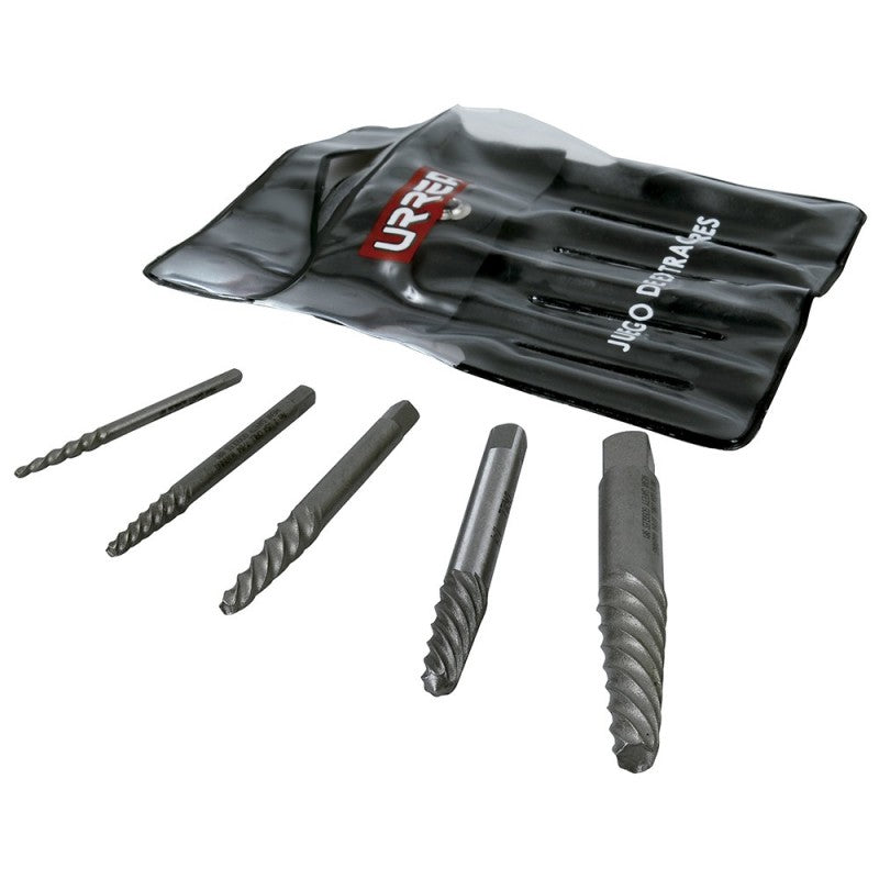 Juego Extractor de Tornillos Cola de Cochino 5 Pzs 9500B Removedor de Tornillos Dañados