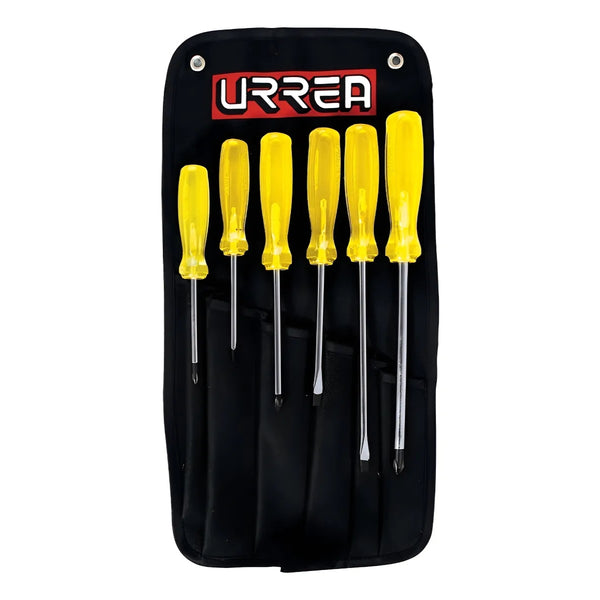 Juego De 6 Destornilladores Ámbar Combinado Urrea