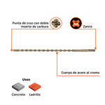 Broca SDS Plus para Concreto 3/8" x 12" Truper | Broca para Rotomartillo - vista 2