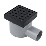 Coladera Para Baño Cuadrada Rejilla Perforada Negra CCRPINOX.37 Urrea-V - vista 1