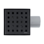 Coladera Para Baño Cuadrada Rejilla Perforada Negra CCRPINOX.37 Urrea-V - vista 3
