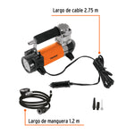 Compresor de Aire 12 V para Auto Truper con Linterna – Inflador Portátil para Llantas - vista 4