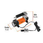 Compresor de Aire 12 V para Auto Truper con Linterna – Inflador Portátil para Llantas - vista 6