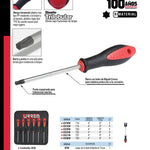Juego 6 Destornilladores Bimaterial Torx® 83w Urrea-h - vista 2
