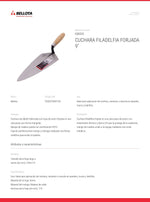 Cuchara para Albañil Filadelpia 9´´ Mango Madera 658529 Bellota - vista 2