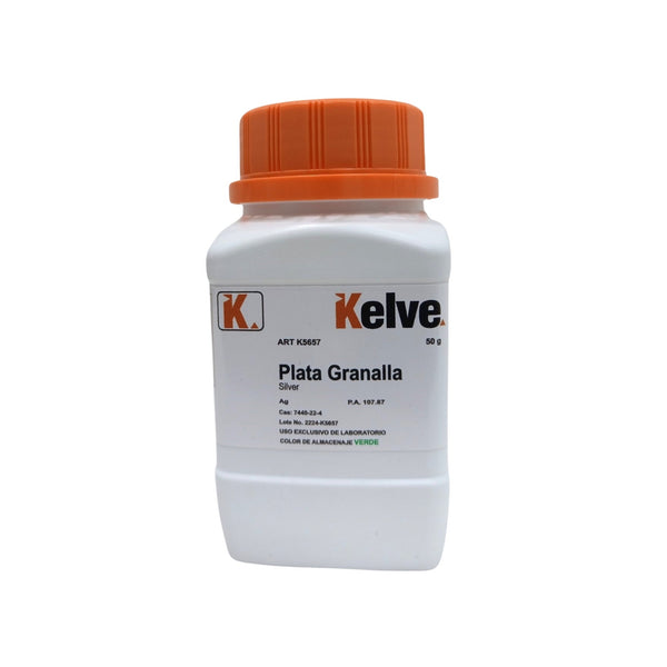 Plata Granalla 50 Gramos Pureza 99.9983% Kelve